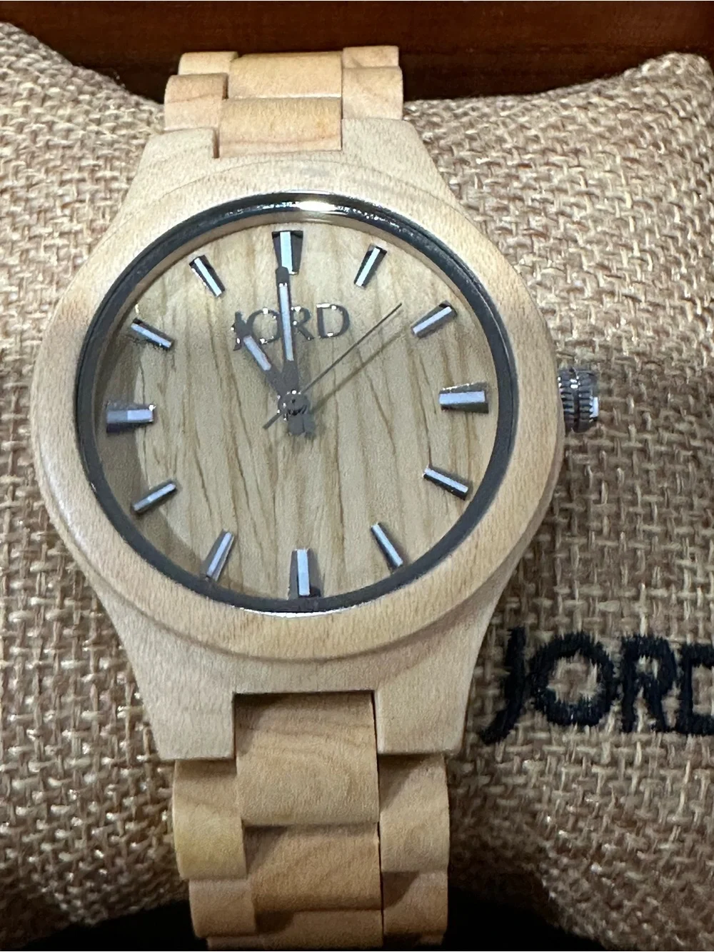 JORD Men's Natural Wood Watch - Light Beige